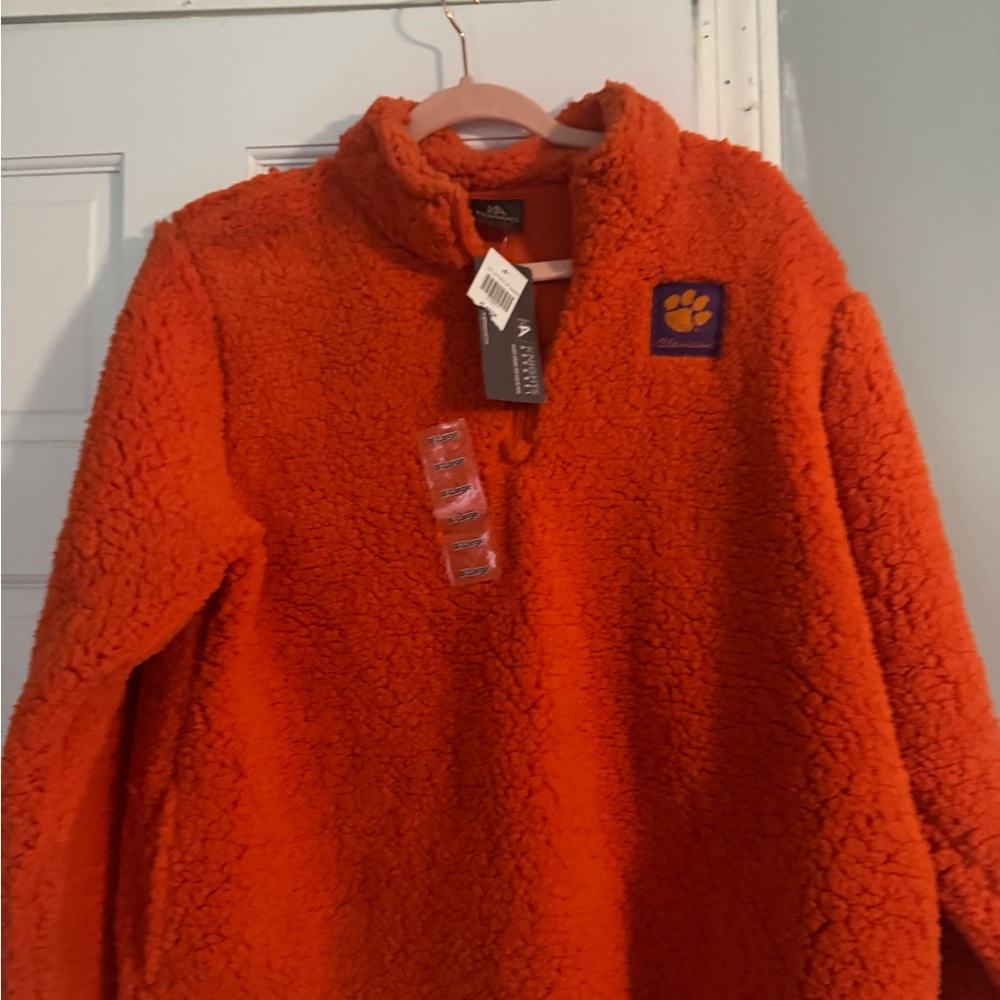 Orange Kids Fleece Pullover